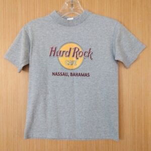 Hard Rock Cafe Child's Medium Nassau, Bahamas Grey Short Sleeve T Shirt